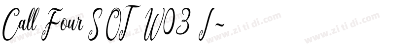 Call Four S OT W03 I字体转换